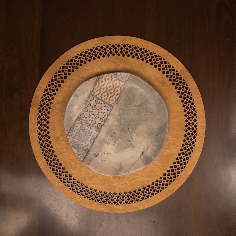 Wooden Table Mat Set (4 Pieces) Seljuk - Honey Honey