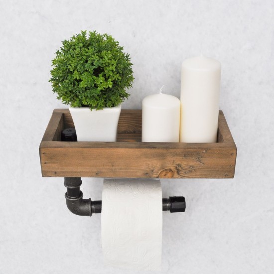 Pipe Shelf Boruraf117 Walnut
Black