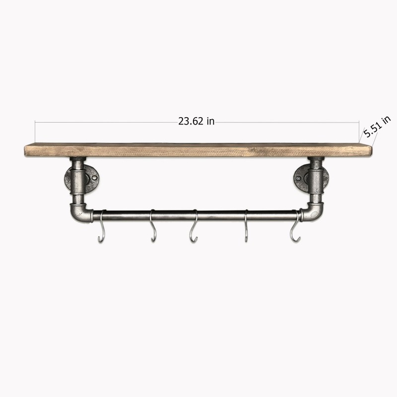 Pipe Shelf Boruraf117 Walnut
Black