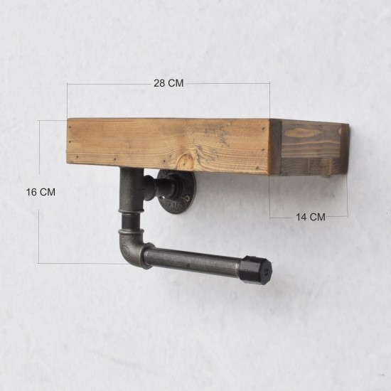 Pipe Shelf Boruraf117 Walnut
Black