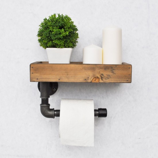 Pipe Shelf Boruraf117 Walnut
Black