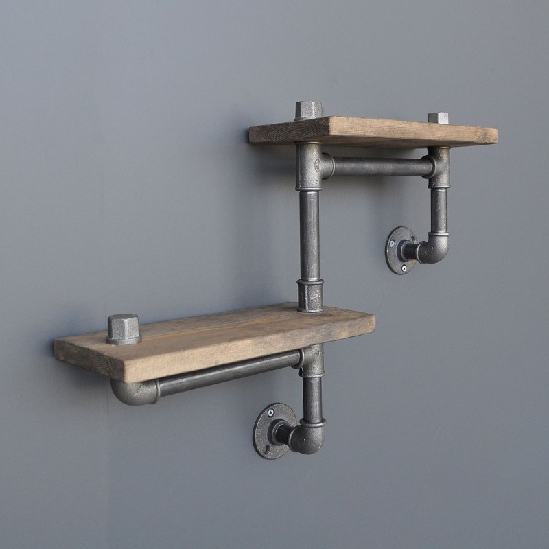 Pipe Shelf Boruraf041 Walnut
Black