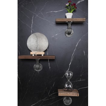 Pipe Shelf Boruraf056 Walnut
Black