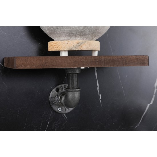 Pipe Shelf Boruraf056 Walnut
Black