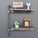 Pipe Shelf Boruraf076 Walnut
Black