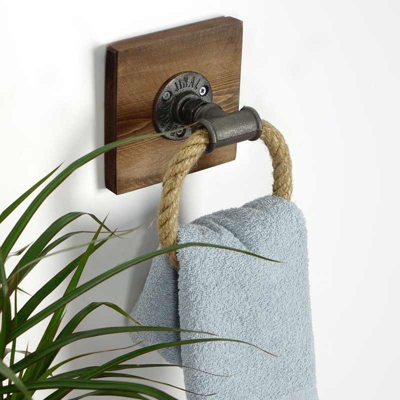 Hanah Home Pipe Hook Boruraf099 Walnut
Black