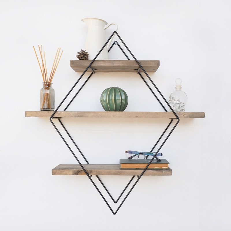 Wall Shelf Wr007 Walnut
Black