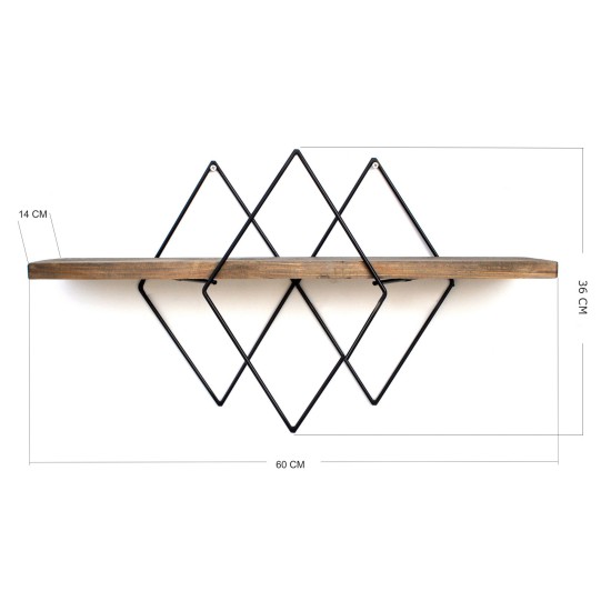 Wall Shelf Wr033 Walnut
Black