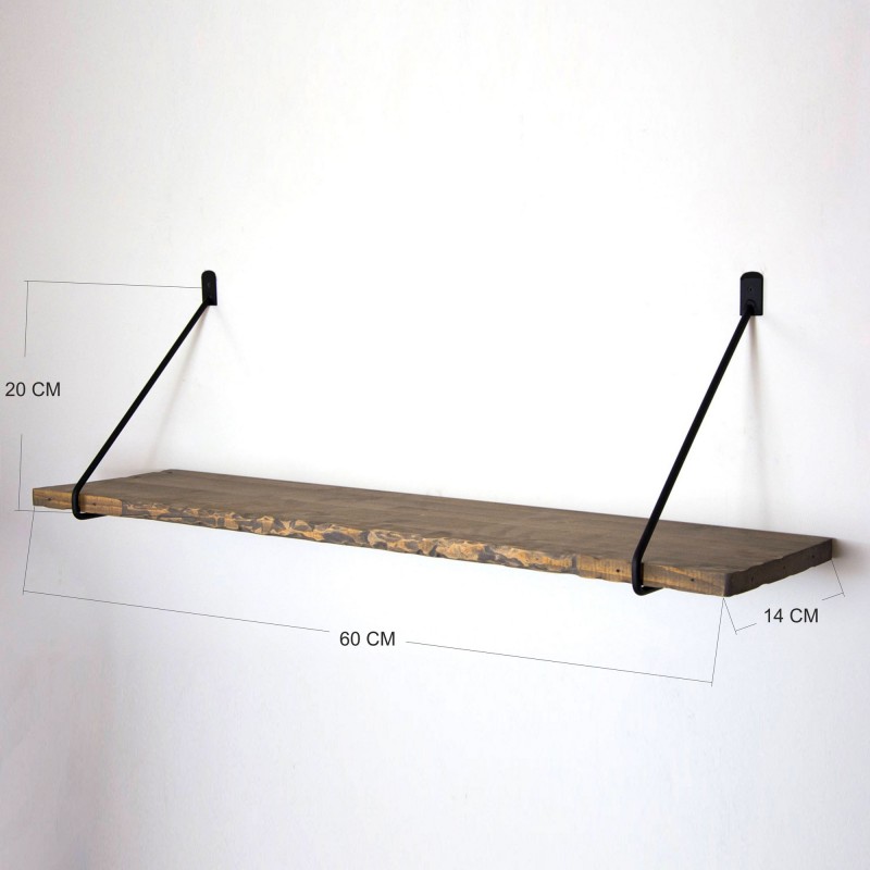 Wall Shelf Wr038 Walnut
Black