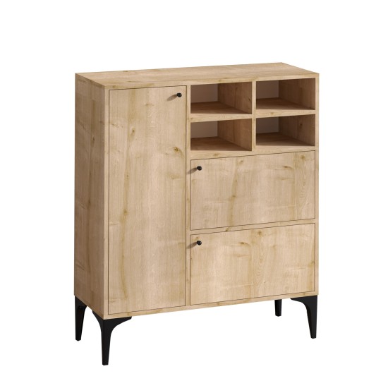 Μπουφές Ewa - 125x100x35 Φυσικό Δρυς