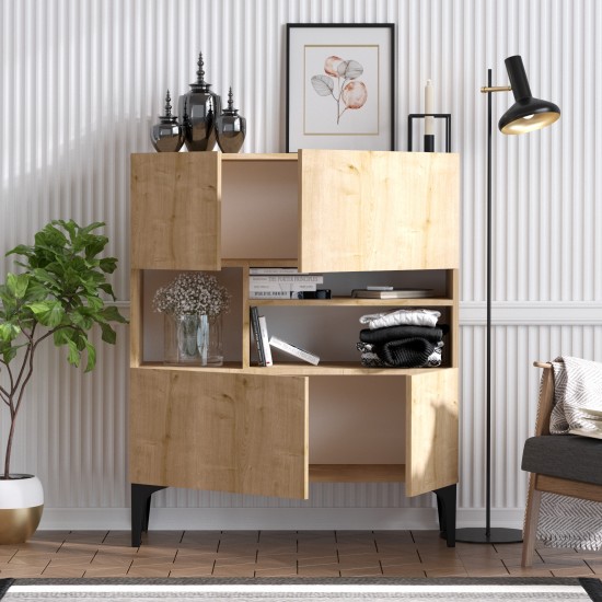 Μπουφές Krista 100x125x35εκ - Sapphire Δρυς Μπουφές Krista 100x125x35εκ - Sapphire Δρυς