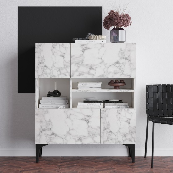 Console Krista - Carrara Marble Carrara Marble Console Krista - Carrara Marble Carrara Marble
