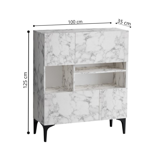 Console Krista - Carrara Marble Carrara Marble Console Krista - Carrara Marble Carrara Marble