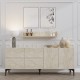 Μπουφές Stella - Χρώμα Εφέ Πέτρας Τραβερτίνη - 180x55x40εκ Μπουφές Stella - Χρώμα Εφέ Πέτρας Τραβερτίνη - 180x55x40εκ