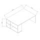 Τραπέζι Σαλονιού - Defne - Χρώμα Patara - 90x60x33.6εκ Τραπέζι Σαλονιού - Defne - Χρώμα Patara - 90x60x33.6εκ