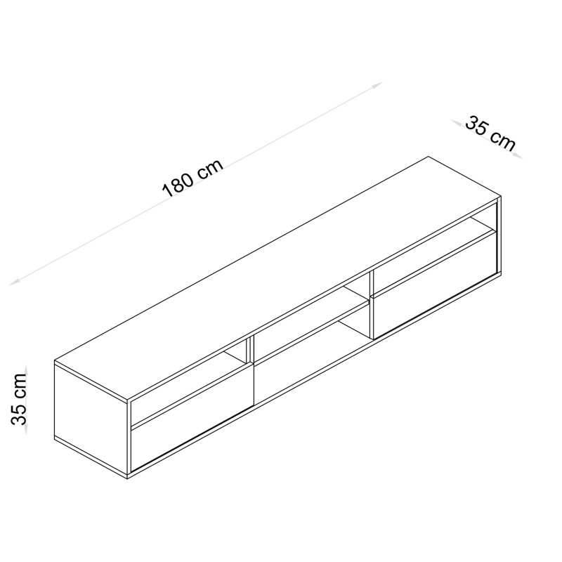 TV Stand Radience - Sapphire Oak Sapphire Oak