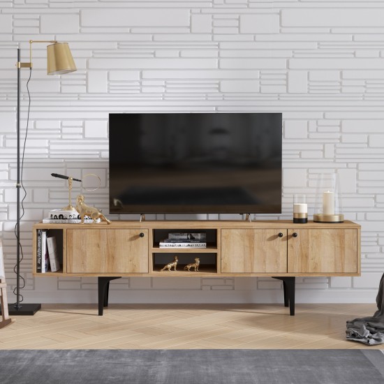 TV Stand Riena - Sapphire Oak Sapphire Oak TV Stand Riena - Sapphire Oak Sapphire Oak