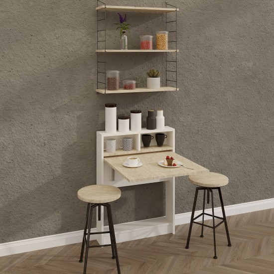 Folding Table Bracked - Travertine Travertine Folding Table Bracked - Travertine Travertine