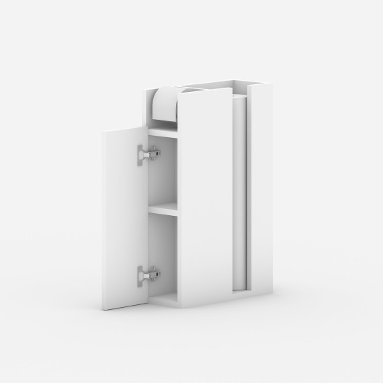 Bathroom Cabinet Paper - White White