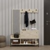 Shoe Cabinet Nonso - Travertine Travertine