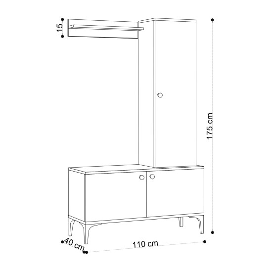 Hall Stand Lex Oak
Black Hall Stand Lex Oak
Black