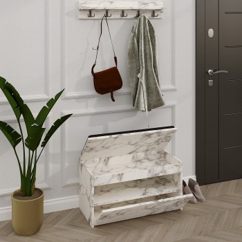 Hall Stand Boby - Carrara Marble Carrara Marble