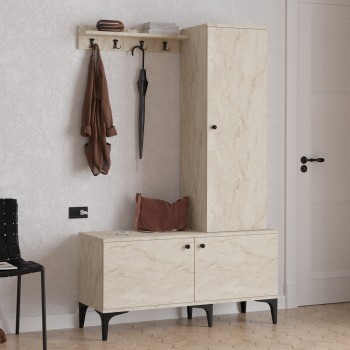 Hall Stand Lex - Travertine Travertine