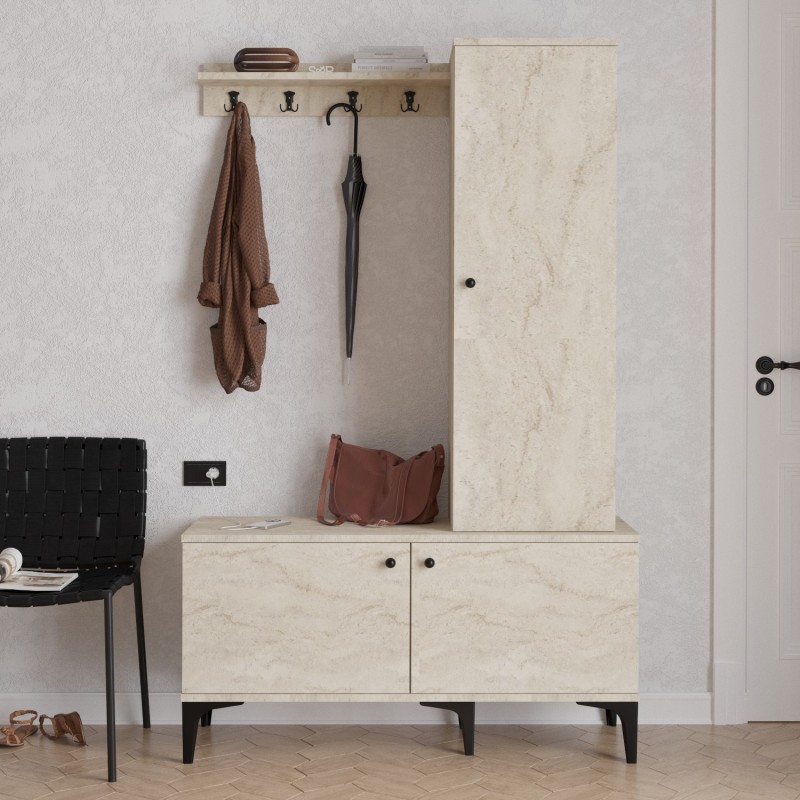 Hall Stand Lex - Travertine Travertine