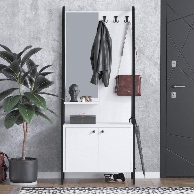 Hall Stand Lole - Black, White Black
White