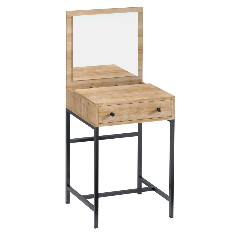 Τουαλέτα Κρεβατοκάμαρας -  Mary - Χρώμα Δρυς Μαύρο