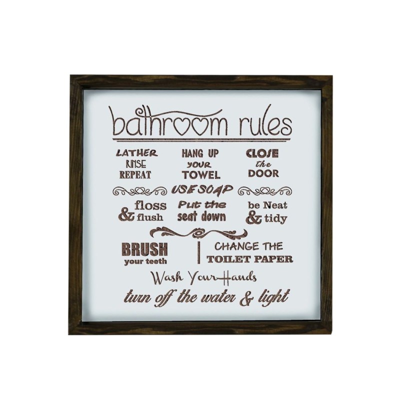 Decorative Framed MDF Painting KZM006 Brown
White