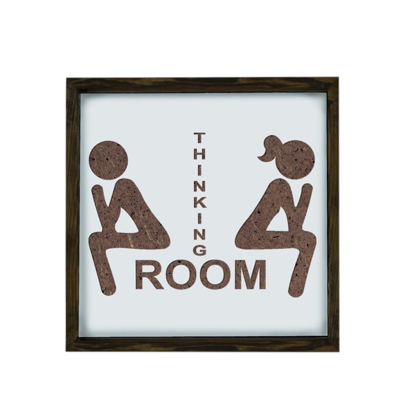 Wallxpert Decorative Framed MDF Painting KZM030 Brown
White