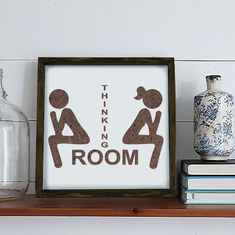 Wallxpert Decorative Framed MDF Painting KZM030 Brown
White