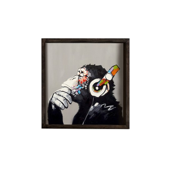 Wallxpert Decorative Framed MDF Painting KZM670 Multicolor