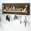 Wallxpert Wooden Key Holder LAZ157 Multicolor