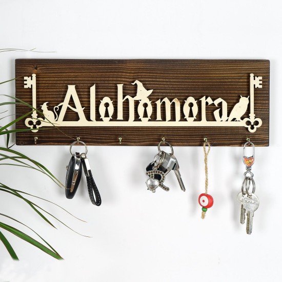 Wooden Key Holder LAZ157 Multicolor Wallxpert Wooden Key Holder LAZ157 Multicolor