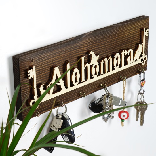 Wooden Key Holder LAZ157 Multicolor Wallxpert Wooden Key Holder LAZ157 Multicolor