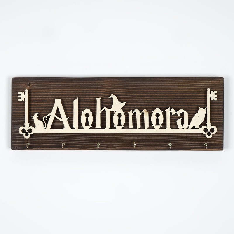 Wallxpert Wooden Key Holder LAZ157 Multicolor