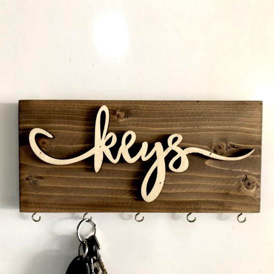 Wooden Key Holder LAZ159 Multicolor Wooden Key Holder LAZ159 Multicolor