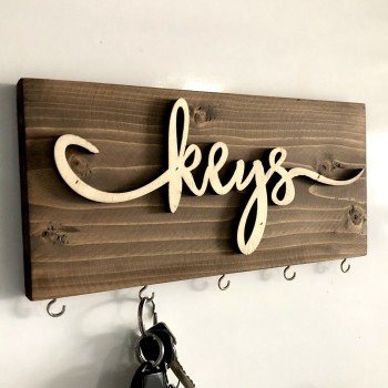 Wooden Key Holder LAZ159 Multicolor