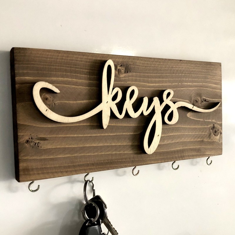 Wooden Key Holder LAZ159 Multicolor