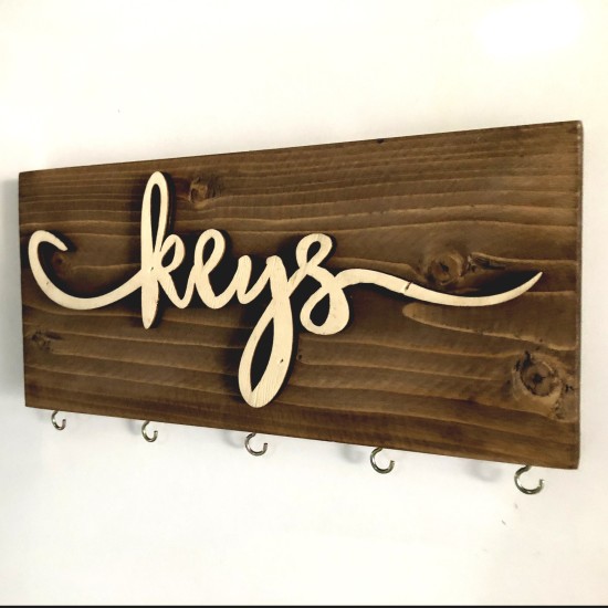 Wooden Key Holder LAZ159 Multicolor Wooden Key Holder LAZ159 Multicolor