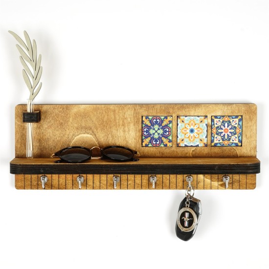 Wall Shelf LAZ166 Walnut Wallxpert Wall Shelf LAZ166 Walnut