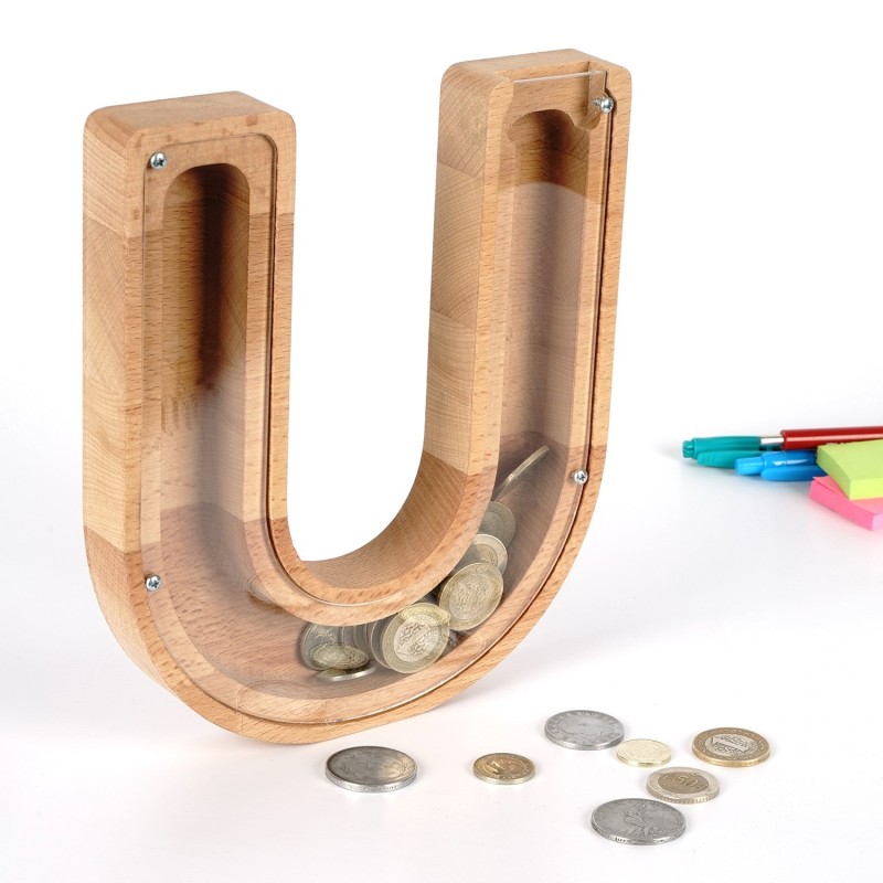 Aberto Design Decorative Penny Bank HAKUMU Brown
White