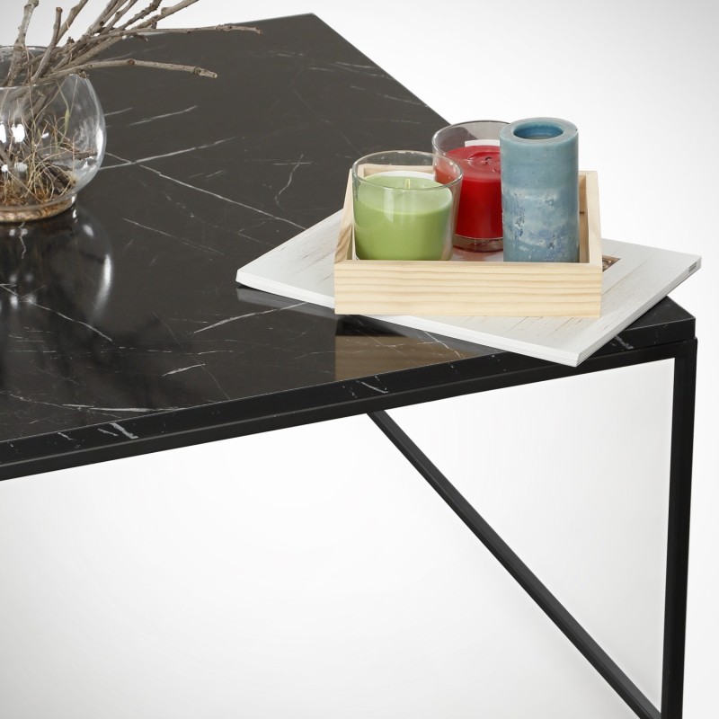 Coffee Table Poly - Royal Black
White