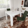 Dining Table Single 90 - Shiny White White