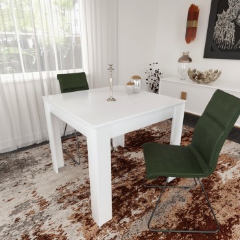 Dining Table Single 90 - Shiny White White