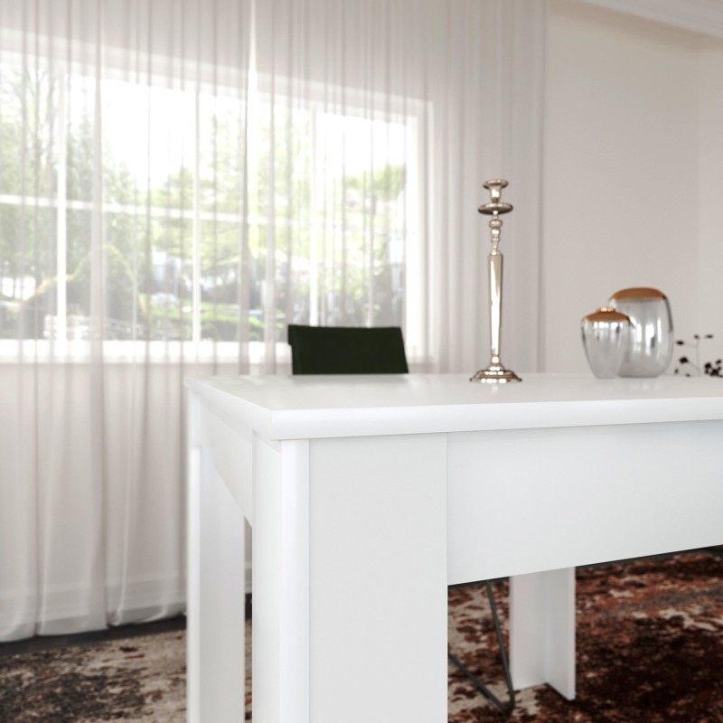 Dining Table Single 90 - Shiny White White