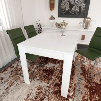 Dining Table Single 120 - Shiny White White