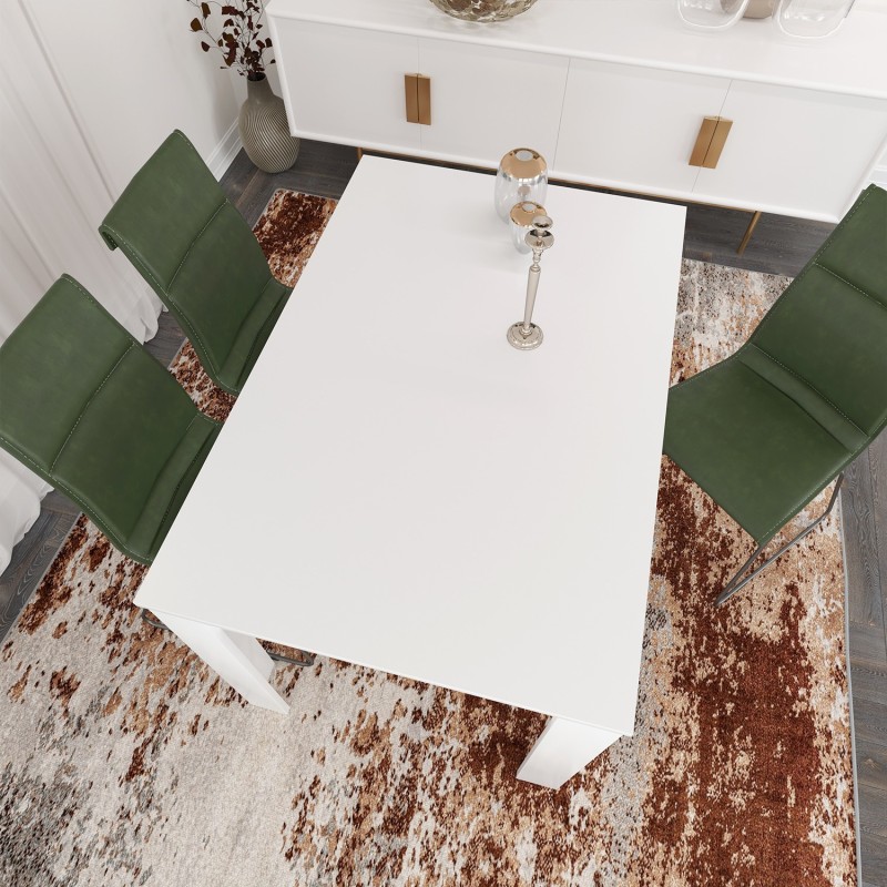 Dining Table Single 120 - Shiny White White